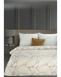 Narzuta velvet 170x210 Luna 3 biała/złota