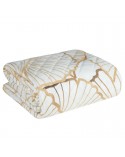 Narzuta velvet 170x210 Luna 3 biała/złota