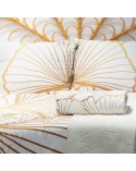 Narzuta velvet 170x210 Luna 3 biała/złota