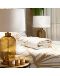 Narzuta velvet 170x210 Luna 3 biała/złota