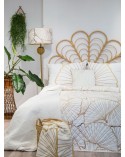 Narzuta velvet 170x210 Luna 3 biała/złota