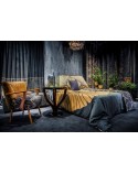 Narzuta velvet 170x210 Musa 3 granatowa/złota
