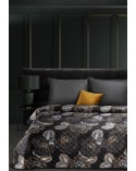 Narzuta velvet 170x210 Musa 2 czarna/złota
