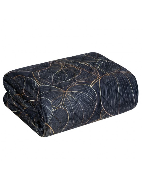 Narzuta velvet 220x240 Victoria 1 czarna/złota