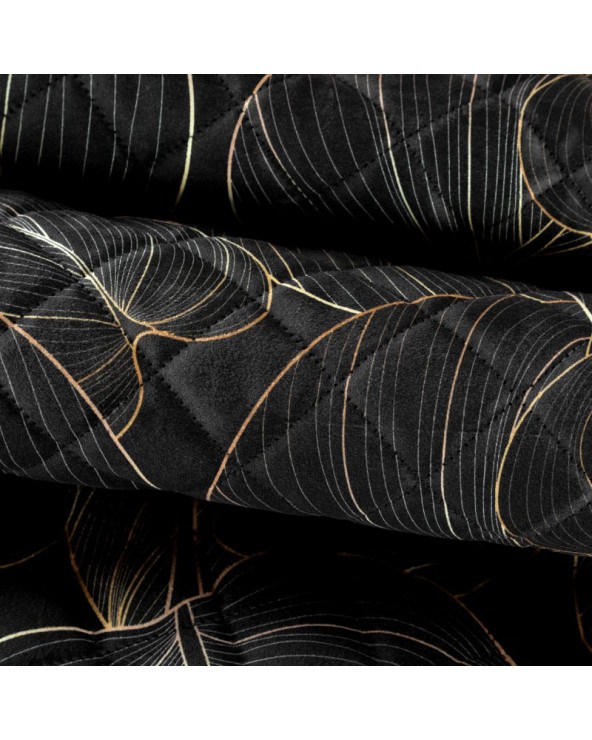 Narzuta velvet 220x240 Victoria 1 czarna/złota