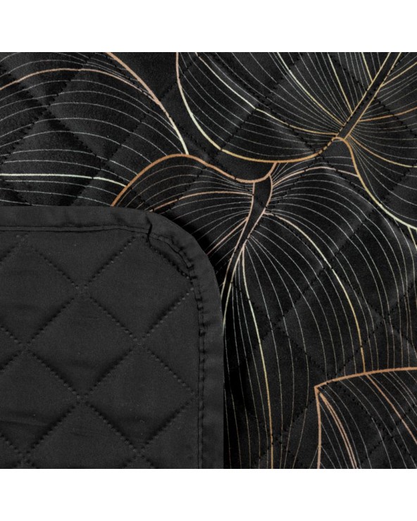 Narzuta velvet 220x240 Victoria 1 czarna/złota