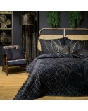Narzuta velvet 220x240 Victoria 1 czarna/złota