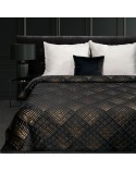 Narzuta velvet 170x210 Victoria 2 czarna/złota