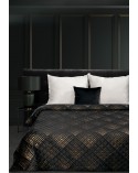 Narzuta velvet 170x210 Victoria 2 czarna/złota