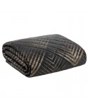 Narzuta velvet 170x210 Victoria 2 czarna/złota