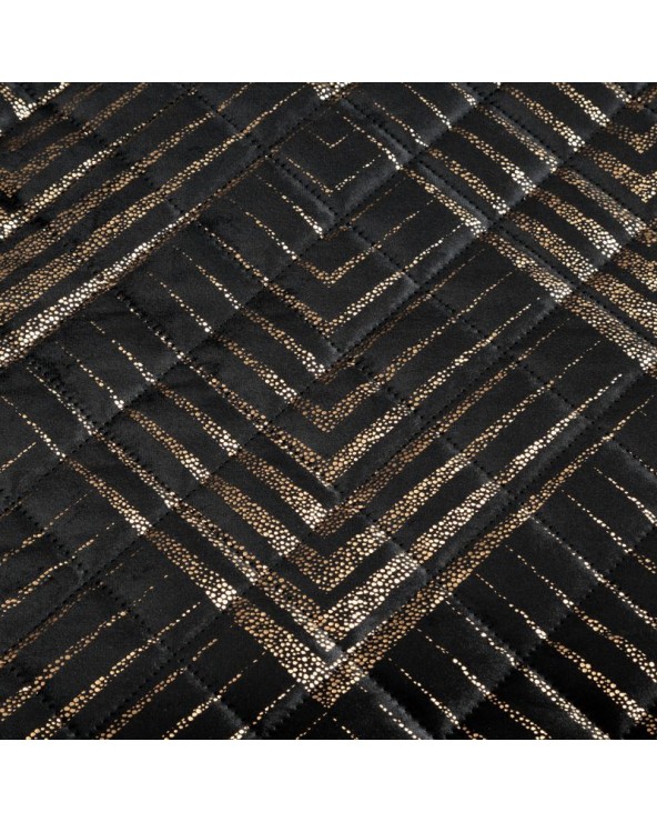 Narzuta velvet 170x210 Victoria 2 czarna/złota