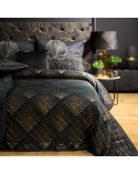 Narzuta velvet 170x210 Victoria 2 czarna/złota
