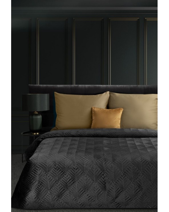 Narzuta velvet 220x240 Victoria 2A czarna