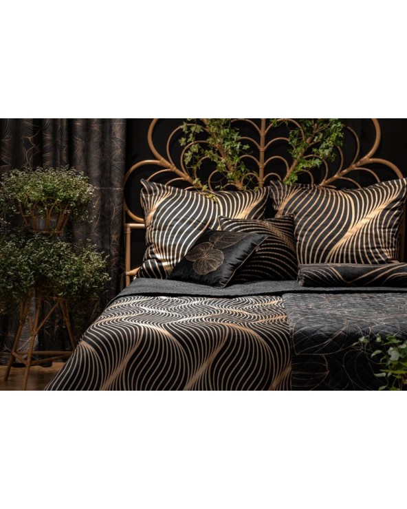 Narzuta velvet 220x240 Victoria 2A czarna