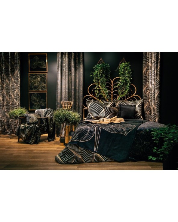 Narzuta velvet 260x280 Victoria 2A czarna