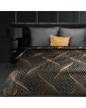 Narzuta velvet 220x240 Victoria 3 czarna/złota