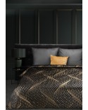 Narzuta velvet 230x260 Victoria 3 czarna/złota