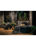 Narzuta velvet 230x260 Victoria 3 czarna/złota