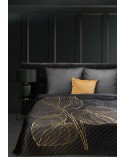Narzuta velvet 170x210 Victoria 4 czarna/złota