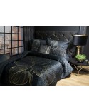 Narzuta velvet 170x210 Victoria 4 czarna/złota
