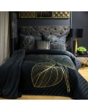 Narzuta velvet 170x210 Victoria 4 czarna/złota