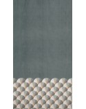 Zasłona welwetowa 140x250 Gina stalowa z przelotkami