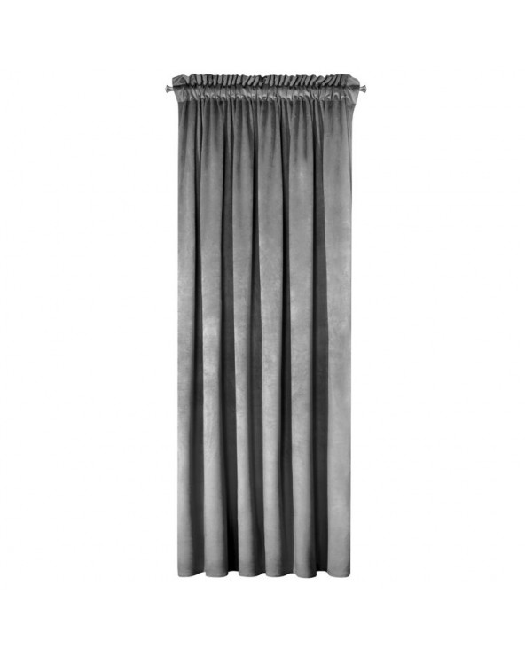 Zasłona welwetowa 135x300 Rosa stalowa