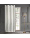 Zasłona welwetowa 140x250 Blanca 2 biała/złota z przelotkami