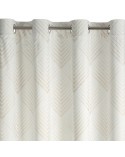 Zasłona welwetowa 140x250 Blanca 2 biała/złota z przelotkami