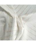 Zasłona welwetowa 140x250 Blanca 2 biała/złota z przelotkami