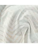 Zasłona welwetowa 140x250 Blanca 2 biała/złota z przelotkami