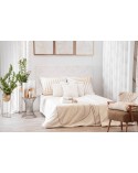 Zasłona welwetowa 140x250 Blanca 2 biała/złota z przelotkami