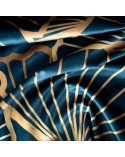 Zasłona welwetowa 140x250 Musa 3 granatowa/beżowa z przelotkami
