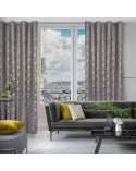 Zasłona welwetowa 140x250 Areta stalowa z przelotkami