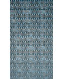 Zasłona welwetowa 140x250 Laura niebieska/złota z przelotkami