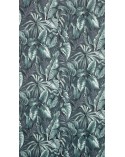 Zasłona welwetowa w liście 140x250 Palermo zielona z przelotkami