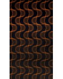 Zasłona welwetowa 140x250 Pola czarna/ruda z przelotkami