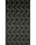 Zasłona welwetowa 140x250 Pola czarna/zielona z przelotkami