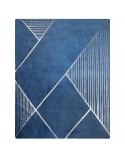 Koc pluszowy 150x200 Ginko 3 niebieski