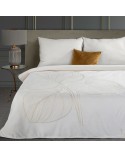 Koc pluszowy 150x200 Blanca 4 biały/złoty