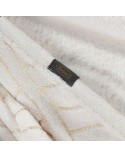 Koc pluszowy 150x200 Luna 2 biały/złoty