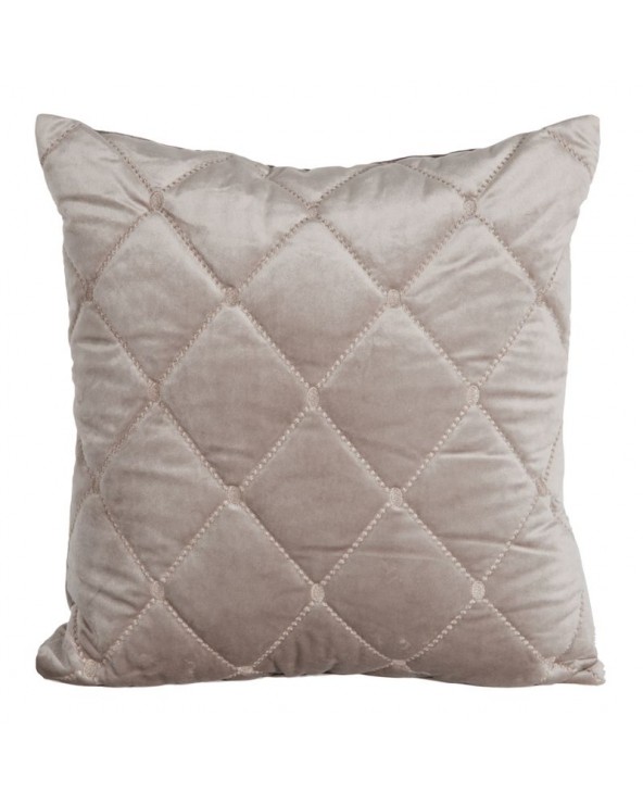 Poszewka velvet haftowana 45x45 Amareta beżowa