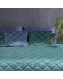 Poszewka velvet haftowana 45x45 Amareta ciemnoturkusowa