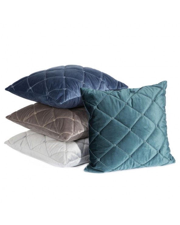 Poszewka velvet haftowana 45x45 Amareta niebieska