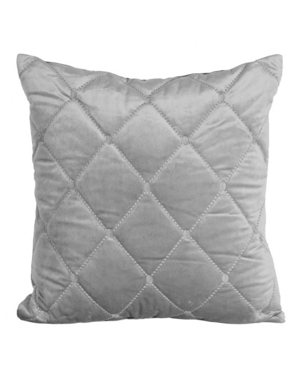 Poszewka velvet haftowana 45x45 Amareta srebrna