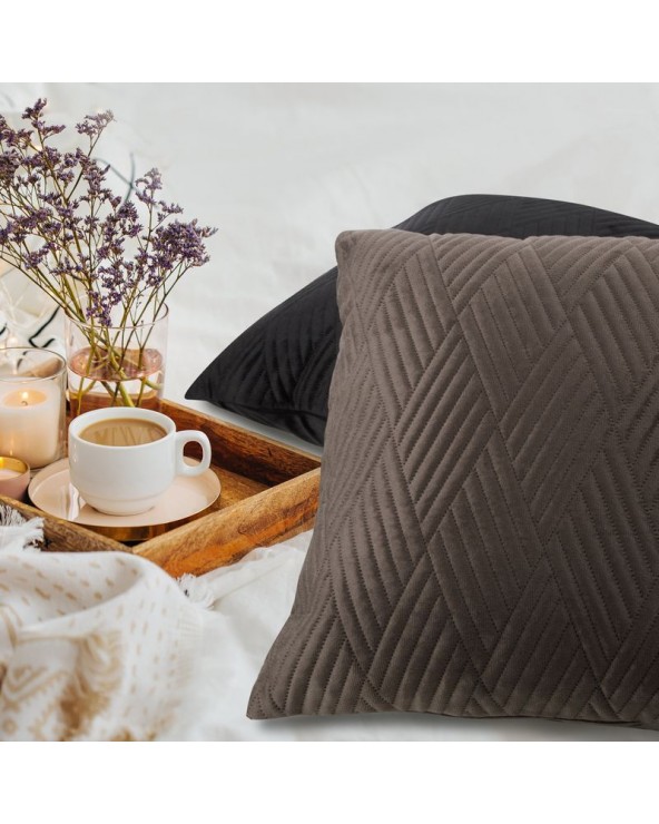 Poszewka velvet 40x40 Ariel 1 czarna
