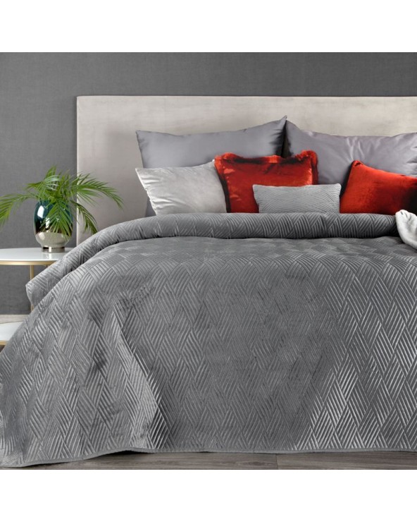 Poszewka velvet 40x40 Ariel 1 srebrna