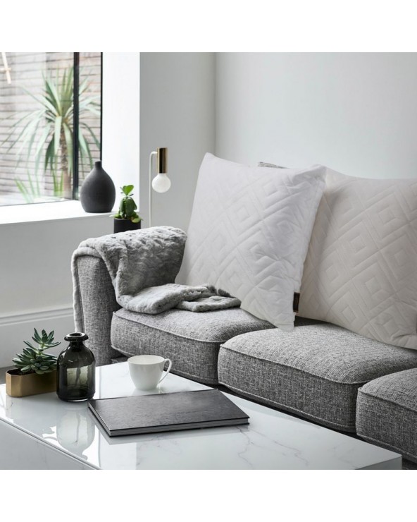 Poszewka velvet 40x40 Ariel 3 biała
