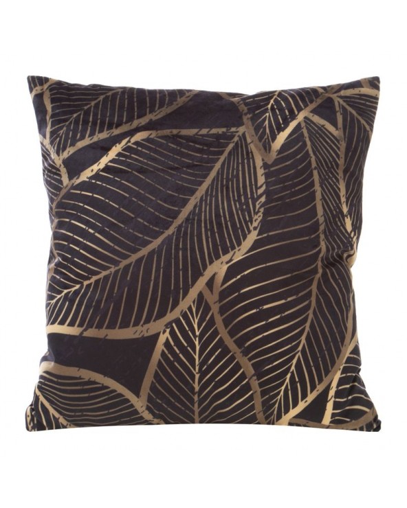 Poszewka velvet 45x45 Asteja czarna/beżowa