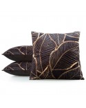 Poszewka velvet 45x45 Asteja czarna/beżowa